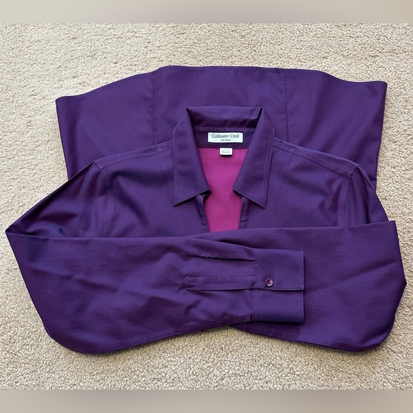💜🩷 Coldwater Creek No Iron Blouse 🩷💜 - Picture 3 of 8